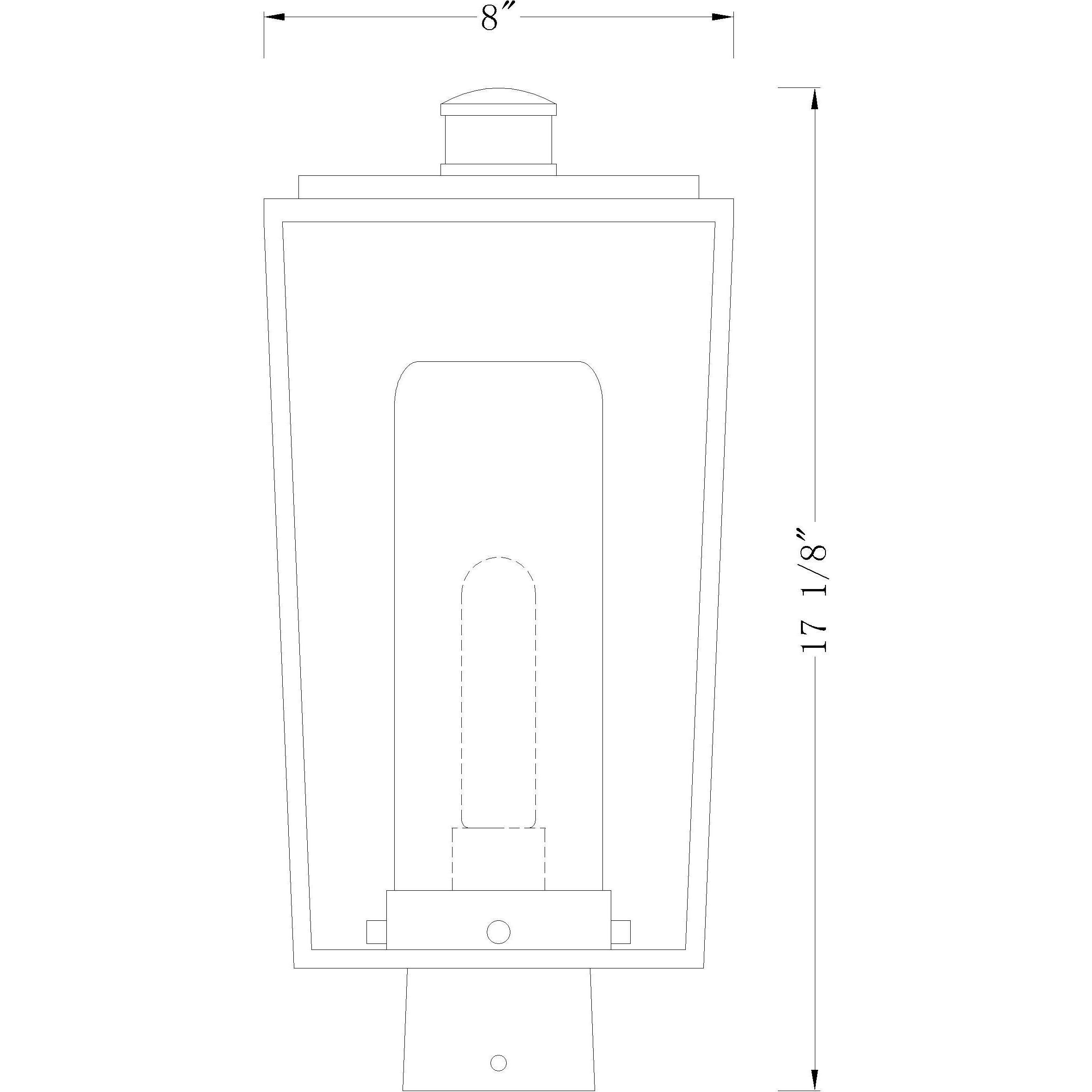 Sheridan 1 Light 17.25 inch Black Outdoor Post Mount Fixture