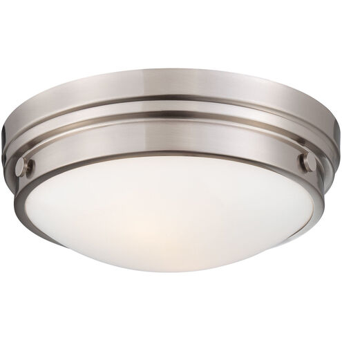 ML 2 Light 13 inch Brushed Nickel Flush Mount Ceiling Light