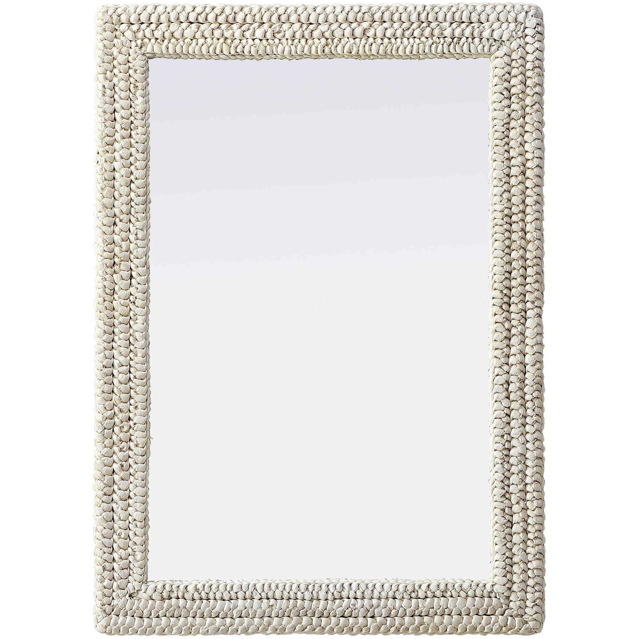 Marlowe 42 X 30 inch Linen White Mirror