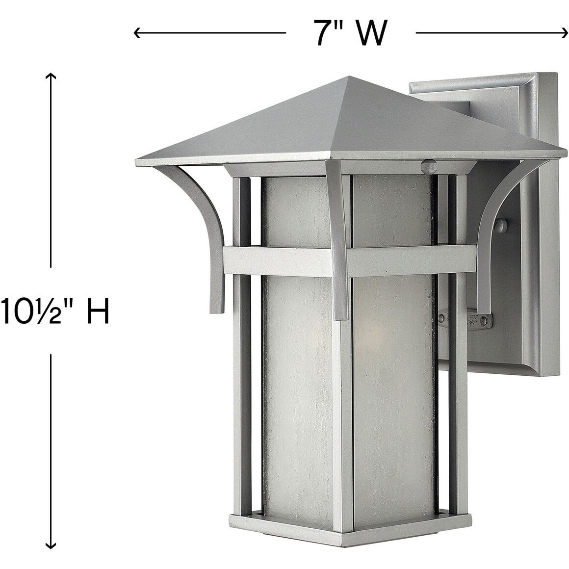 Estate Series Harbor Outdoor Wall Mount Lantern in Titanium, Small