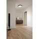 Ainslay LED 15 inch Black and Aged Gold Brass Flush Mount Ceiling Light