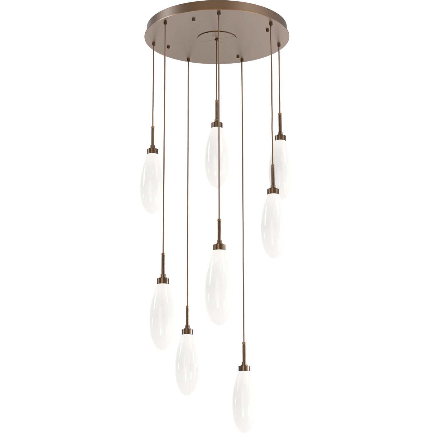 Fiori LED Flat Bronze Multi-Port Ceiling Light, Chandelier