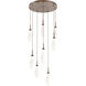 Fiori LED Flat Bronze Multi-Port Ceiling Light, Chandelier