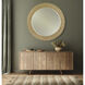 Athena 40.25 X 40.25 inch French Gold with Natural Seagrass Wall Mirror