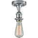 Ballston Bare Bulb LED 5 inch Polished Chrome Semi-Flush Mount Ceiling Light, Ballston