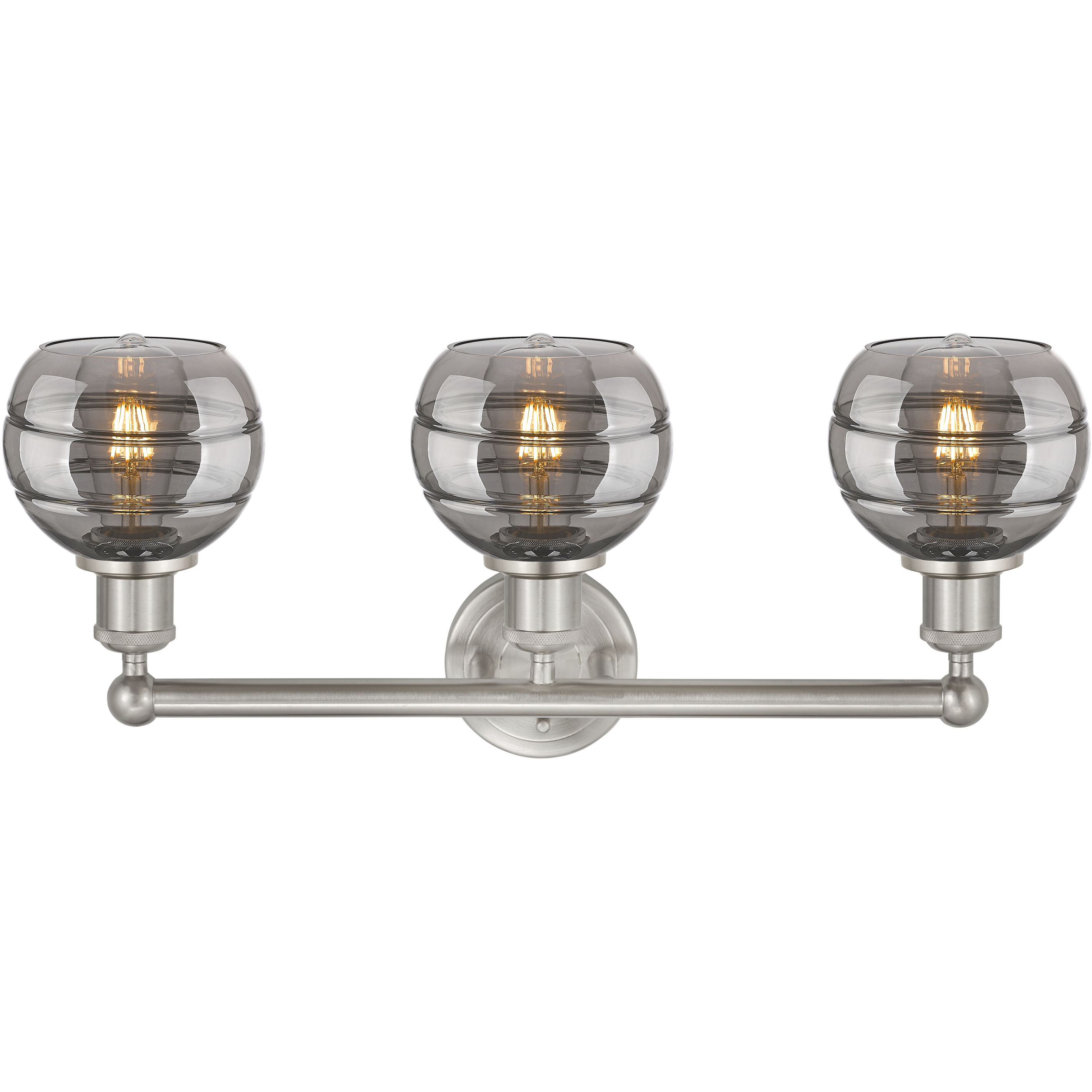 Edison Rochester 3 Light 23.88 inch Brushed Satin Nickel Bath Vanity Light Wall Light