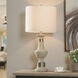Cameron 32 inch 100.00 watt Malta Cream and Silver Table Lamp Portable Light