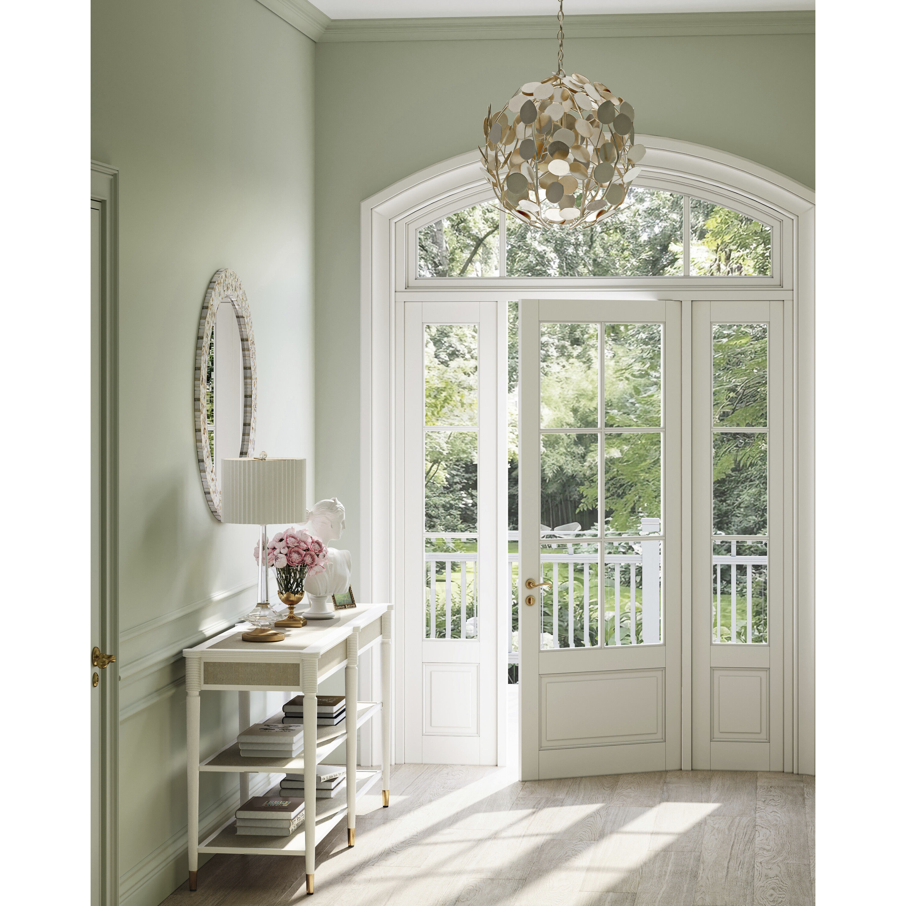 Lunaria 1 Light 21.5 inch Contemporary Silver Leaf/Contemporary Silver Orb Chandelier Ceiling Light