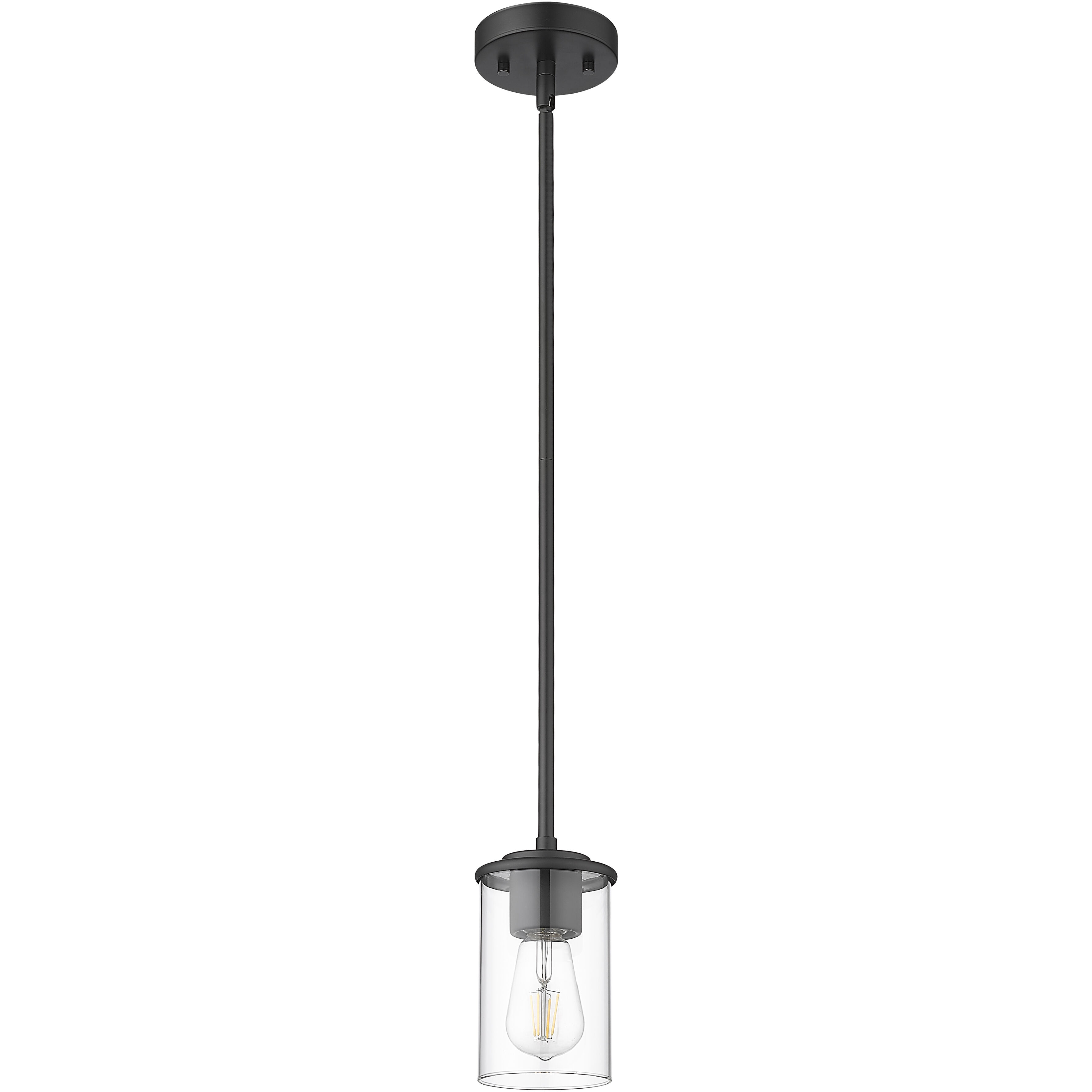Thayer 1 Light 4.75 inch Matte Black Pendant Ceiling Light