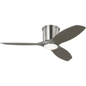 Titus 44 Hugger LED 44 inch Brushed Steel with Silver Blades Indoor/Outdoor Ceiling Fan