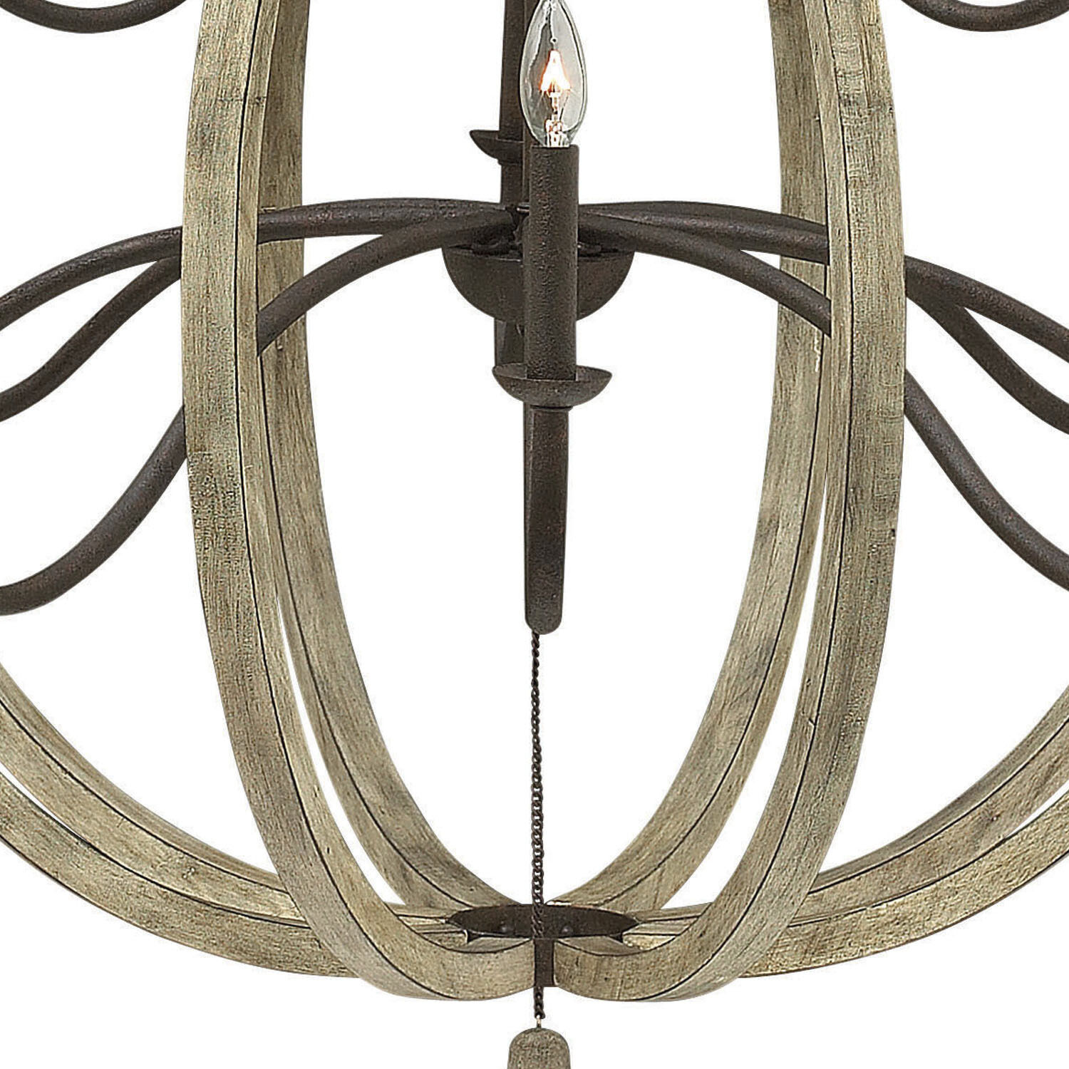 Middlefield LED 48 inch Iron Rust Chandelier Ceiling Light