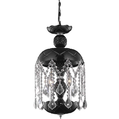 Rococo 3 Light 11 inch Black Pendant Ceiling Light in Jet Black