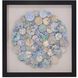 Abstract Chrysanthemum Blue/Natural/Black Shadowbox Art