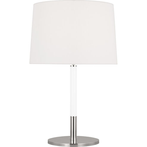 kate spade new york Monroe 27.13 inch 9 watt Polished Nickel Table Lamp Portable Light in Polished Nickel / Gloss White
