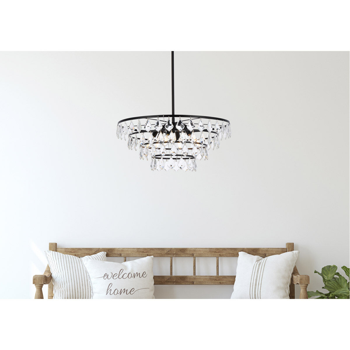 Ella 6 Light 24 inch Black Pendant Ceiling Light