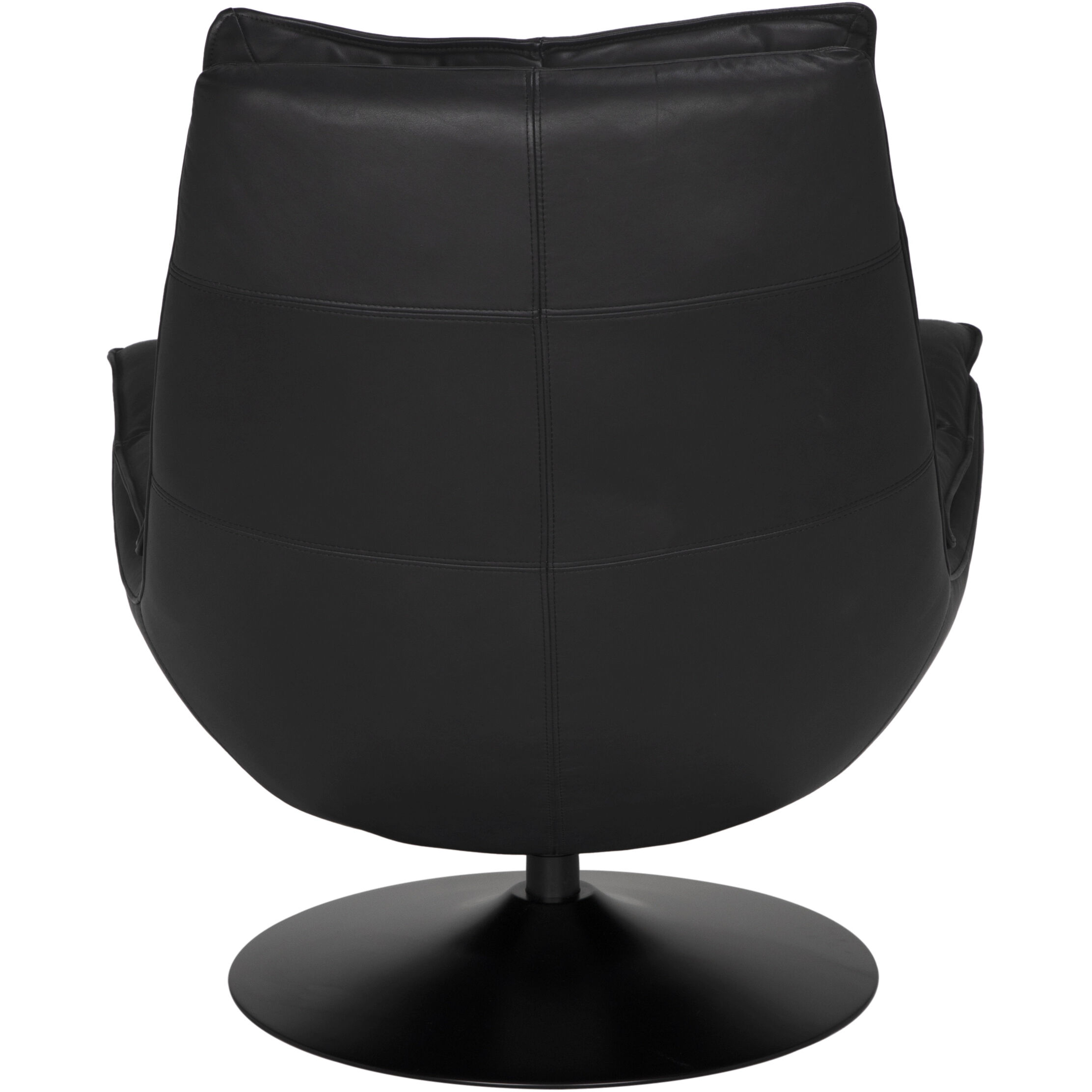 Dante Santosa Matte Black and Black Powder Coat Swivel Chair