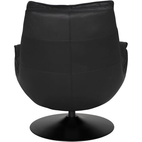 Dante Santosa Matte Black and Black Powder Coat Swivel Chair