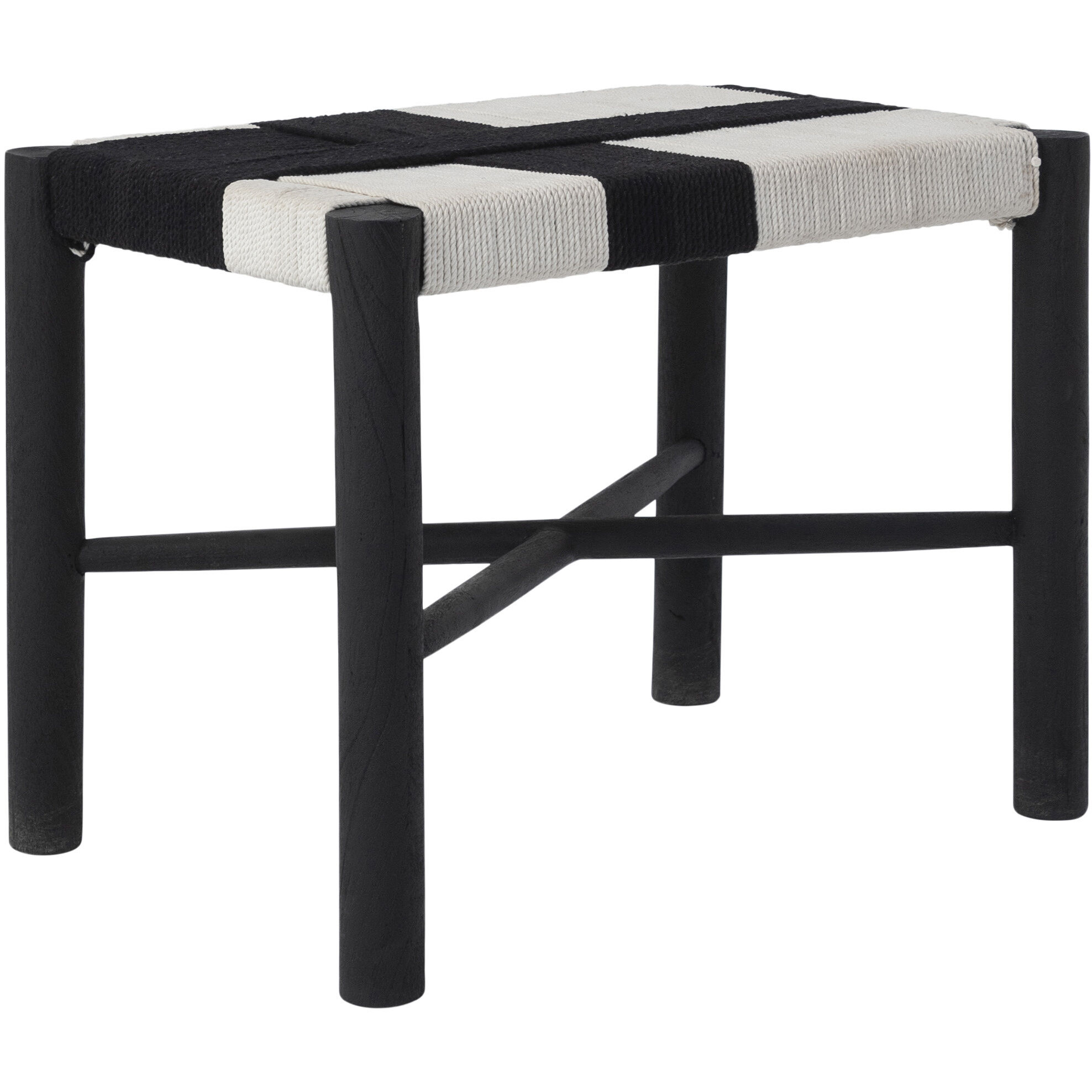 Plex 16 inch Black and Black & White Stool