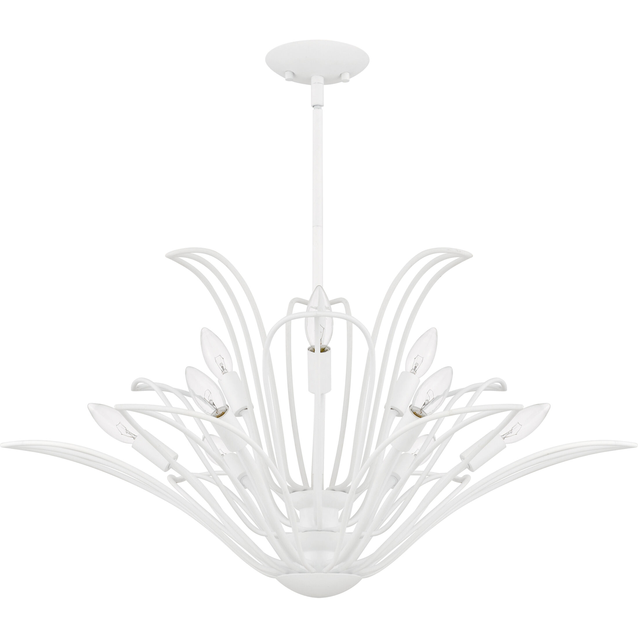 Tallulah 9 Light 32 inch Sand White Chandelier Ceiling Light
