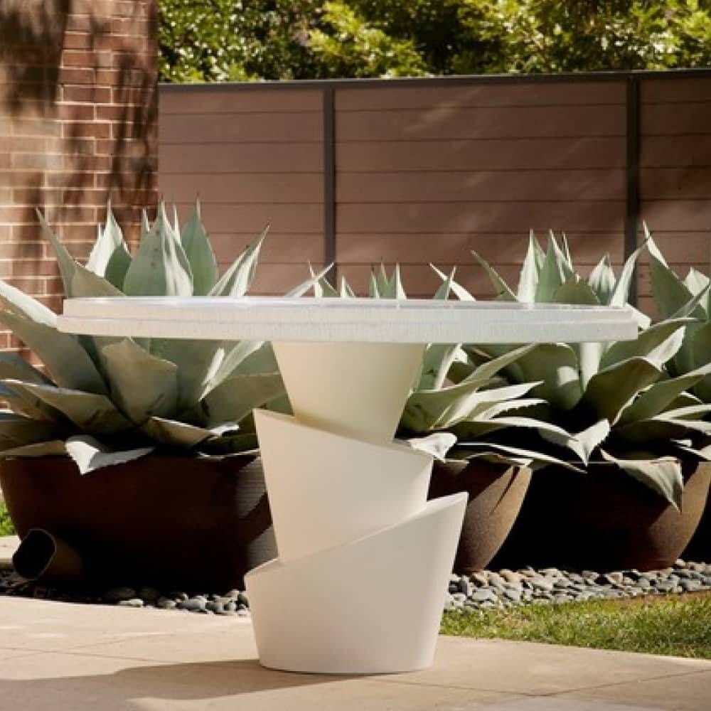 Figueroa 48 inch Ivory Outdoor Entry Table