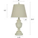 Signature 24 inch 40 watt Distressed Cream Table Lamp Portable Light