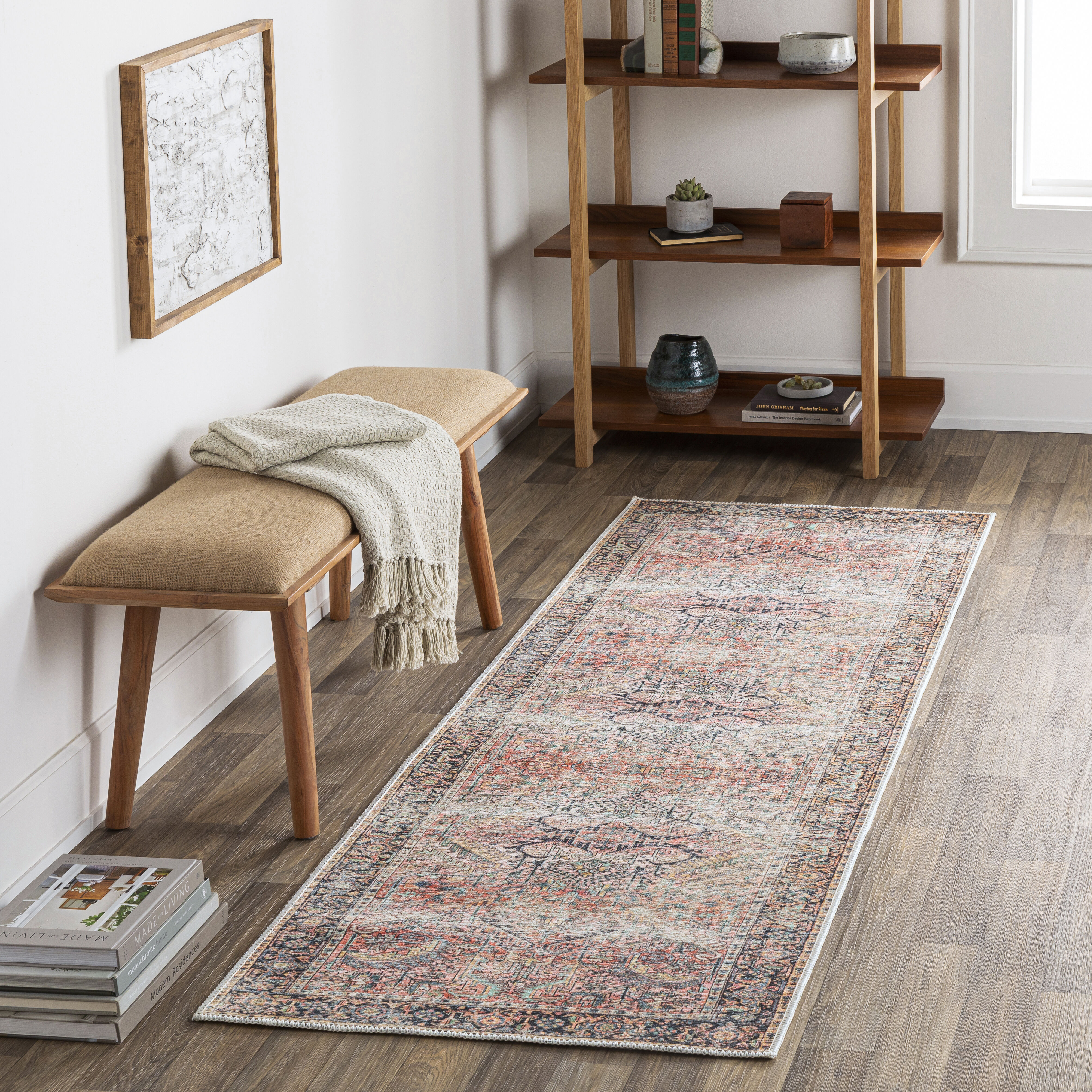 Kemer 87 X 31 inch Taupe Rug, Runner