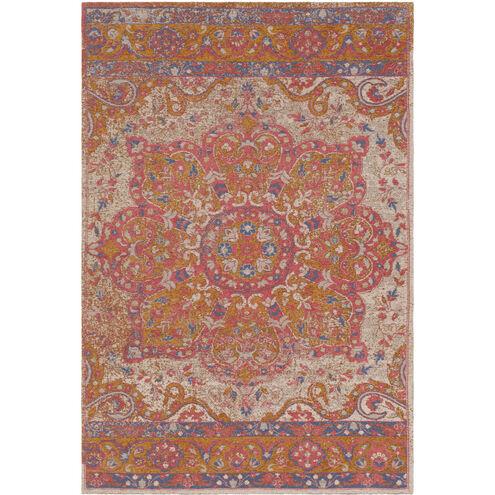 Amsterdam 36 X 24 inch Bright Pink/Ivory/Camel/Dark Blue Rugs, Rectangle