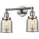 Franklin Restoration Small Bell LED 5 inch Polished Nickel Bath Vanity Light Wall Light in Silver Plated Mercury Glass, Franklin Restoration
