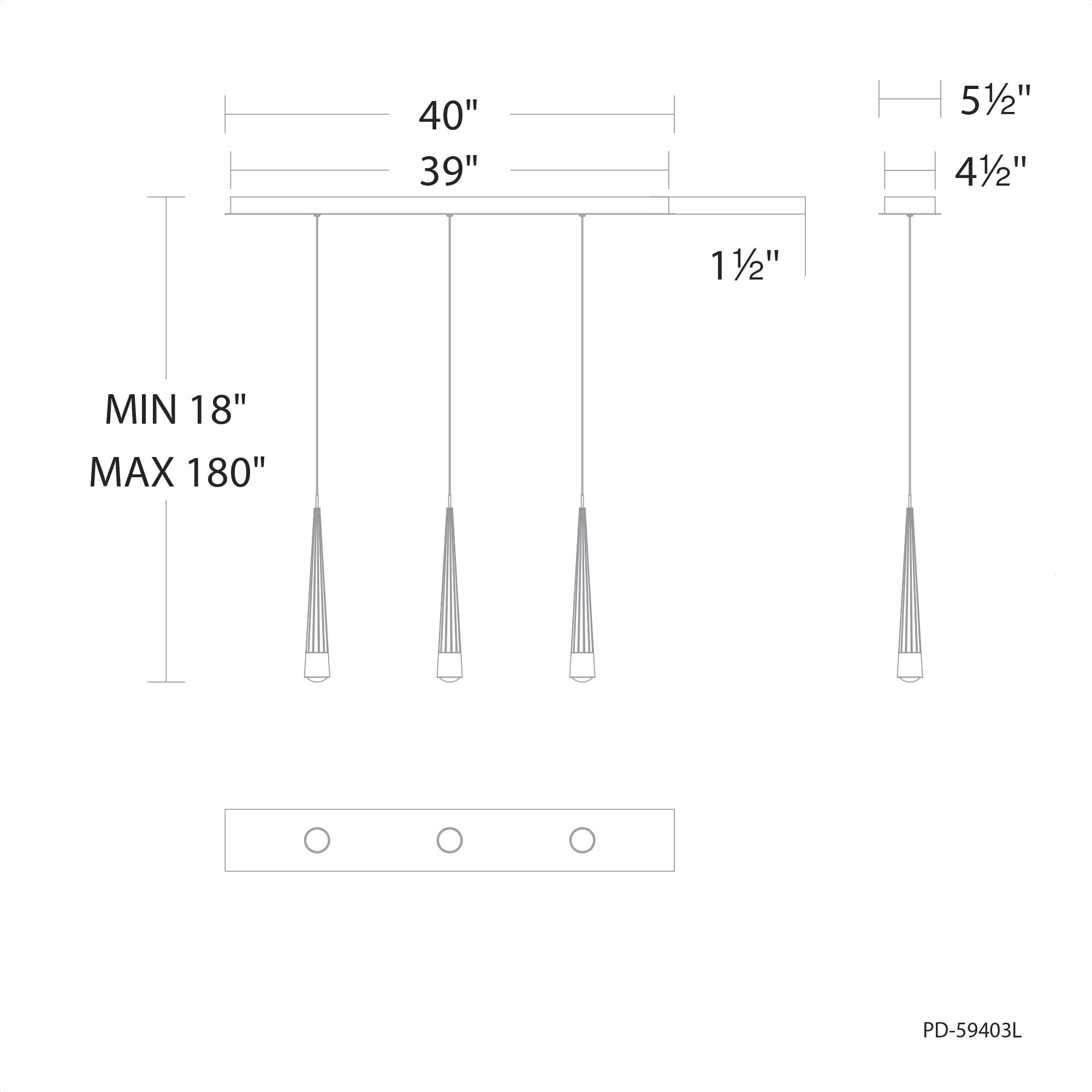 Quill LED 14 inch Chrome Multi-Light Pendant Ceiling Light, dweLED