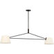 Richard June Hale 2 Light 56 inch Aged Iron Linear Chandelier Ceiling Light