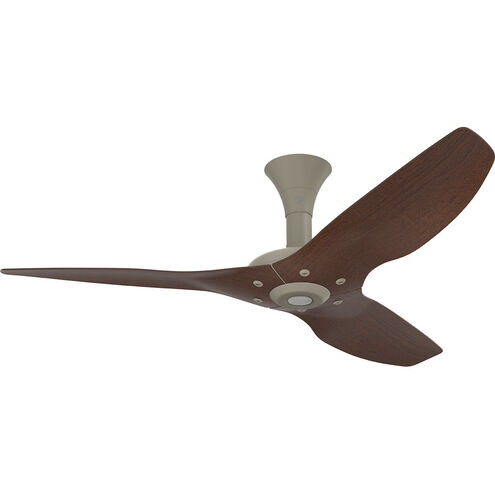 Haiku 52 inch Satin Nickel with Cocoa Wood Grain Blades Outdoor Ceiling Fan