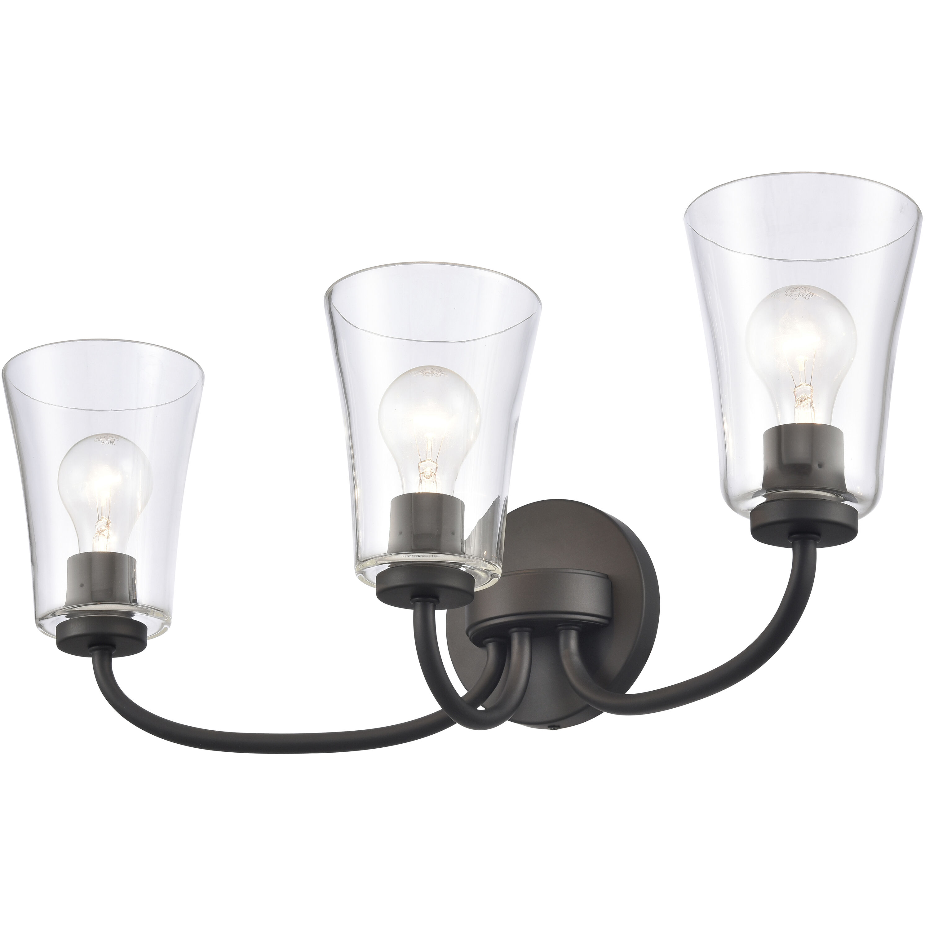 Emily Vanity Light Wall Light in Matte Black