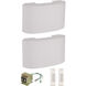 Designer White Chime Kit, White Buttons