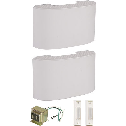 Designer White Chime Kit, White Buttons