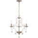 Colonial Charm 3 Light 18.75 inch White Wash and Sun Dried Clay Chandelier Ceiling Light