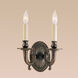San Clemente 2 Light 9 inch Pewter Wall Sconce Wall Light