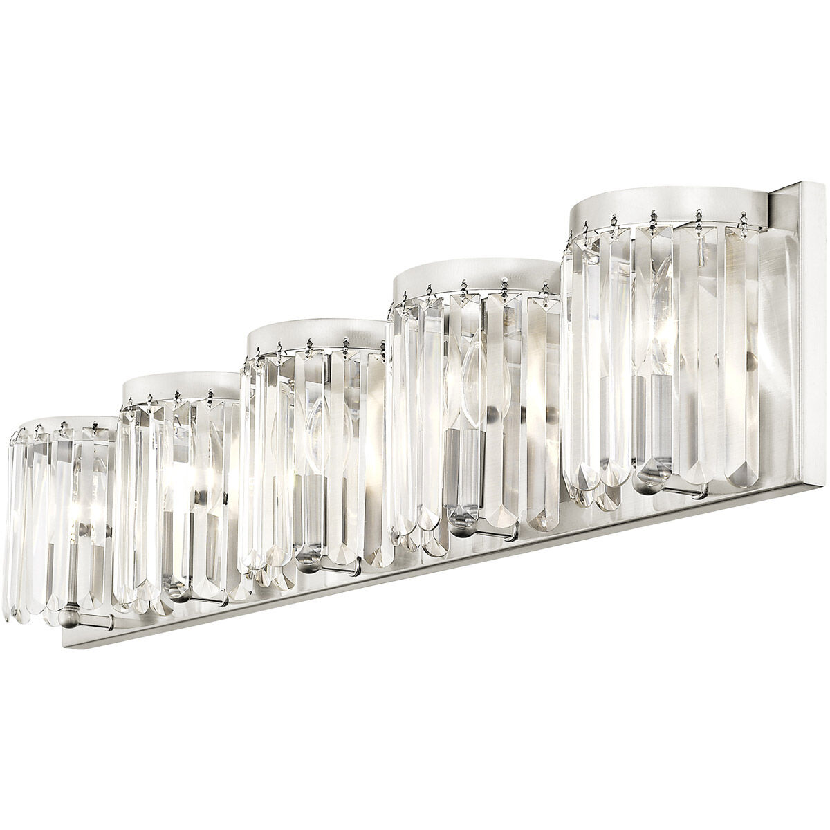 Ashton 5 Light 43 inch Brushed Nickel ADA Bath Vanity Wall Light