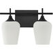 Octave 2 Light 13.75 inch Matte Black Bathroom Vanity Light Wall Light, Essentials