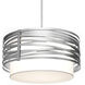 Tempest 1 Light 24.3 inch Beige Silver Chandelier Ceiling Light in Metallic Beige Silver, White Linen, Drum