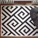 Optika 130 X 94 inch Black/White Rug in 8 x 11