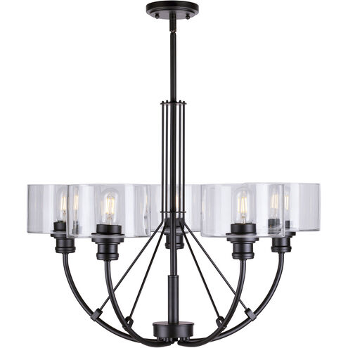 Zane 5 Light 28 inch Black Chandelier Ceiling Light