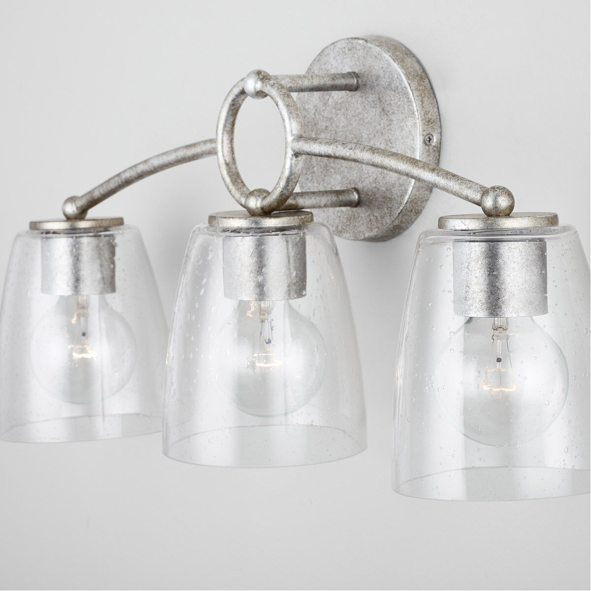 Oran 3 Light 24 inch Antique Silver Vanity Light Wall Light