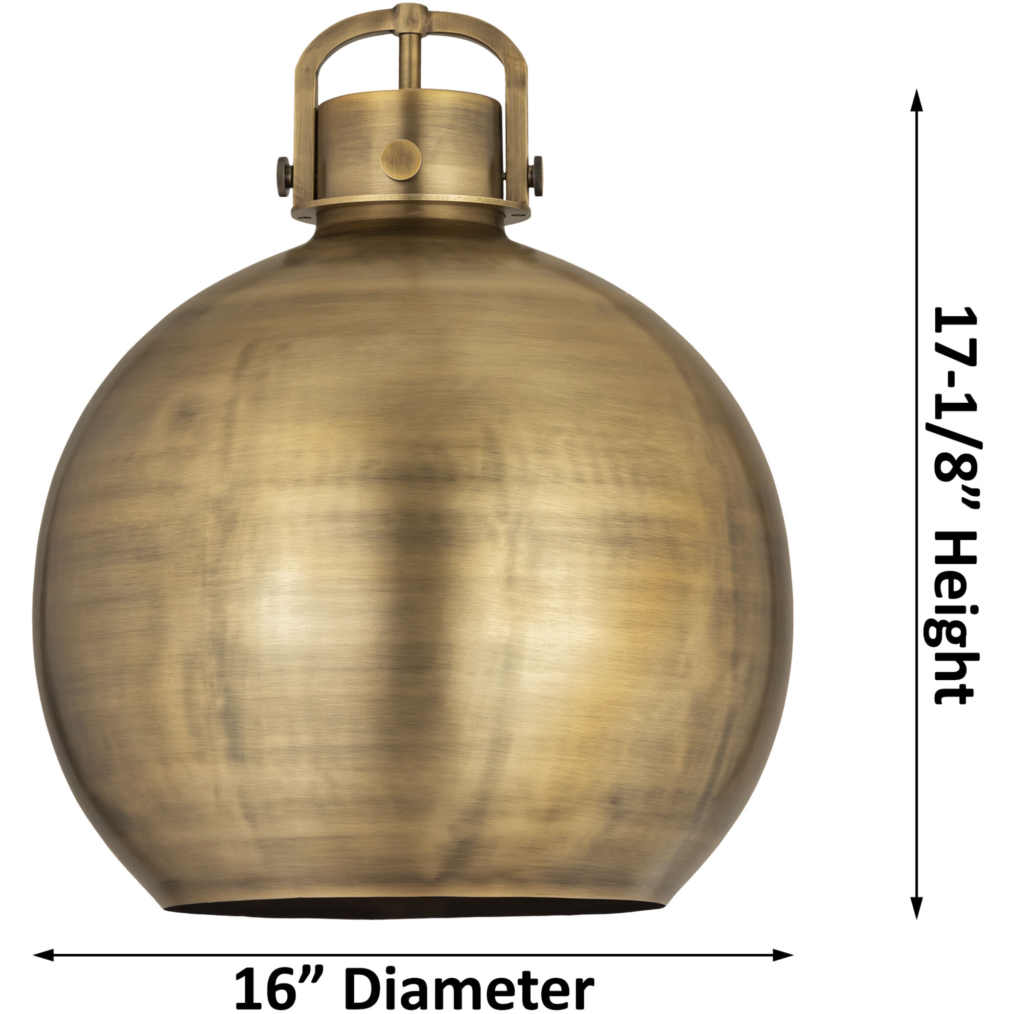 Newton Sphere 1 Light 16 inch Matte Black Pendant Ceiling Light