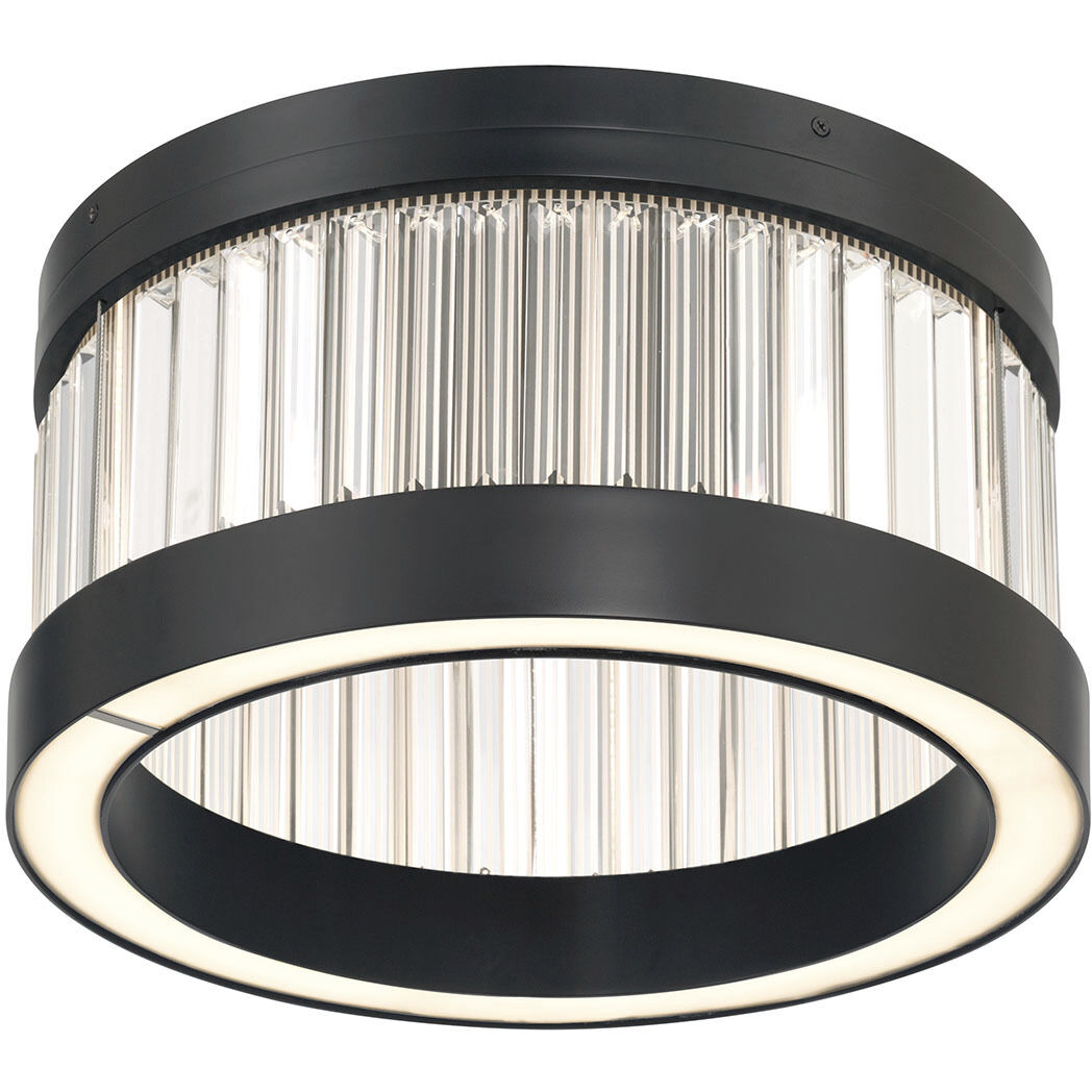Empra LED 15.75 inch Matte Black Flush Mount Ceiling Light