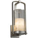 Alabaster Rocks 1 Light 16.5 inch Brushed Nickel Outdoor Wall Sconce in Incandescent