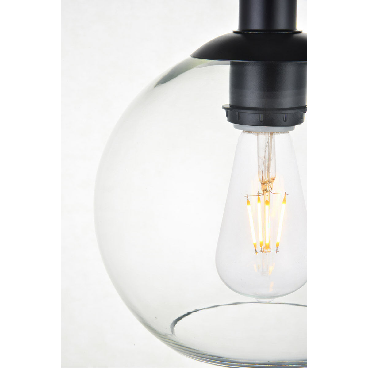 Baxter 1 Light 8 inch Black Flush Mount Ceiling Light