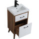 Boise 18 X 18 X 33 inch Matte White and Black Vanity Sink Set
