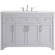 Moore 48 X 22 X 34 inch Grey and Brushed Nickel with Calacatta Quartz Vanity Sink Set