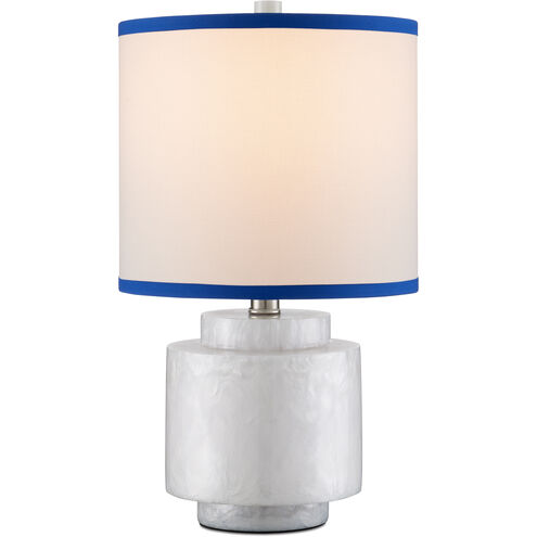 Beryl 17.5 inch 100 watt White Swirl Table Lamp Portable Light