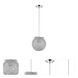 Distratto 1 Light 12 inch Polished Chrome Pendant Ceiling Light